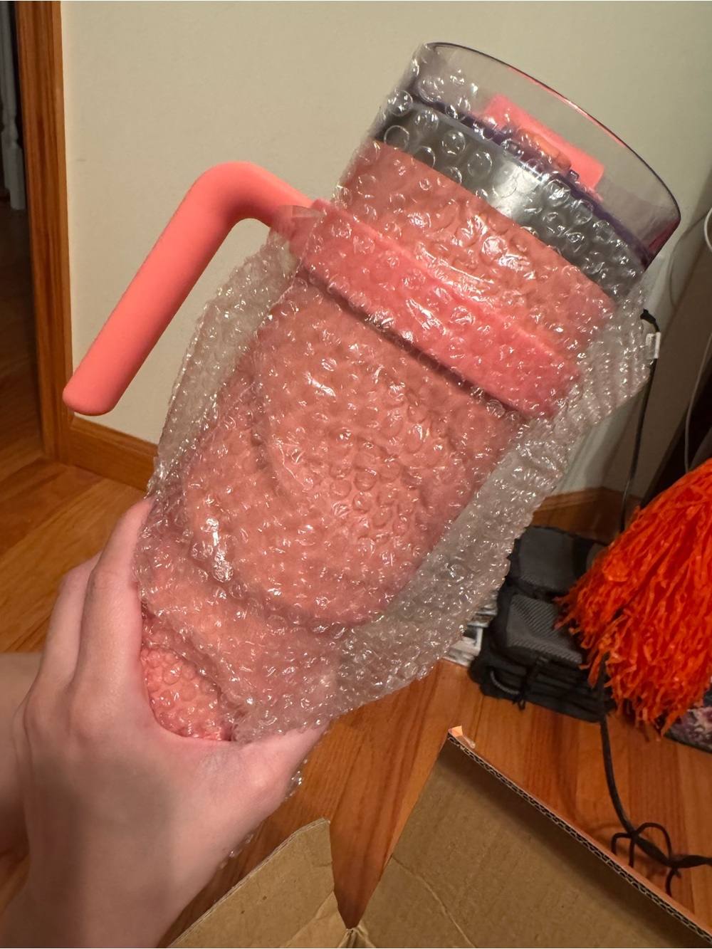 40 oz Coral Pink water bottle